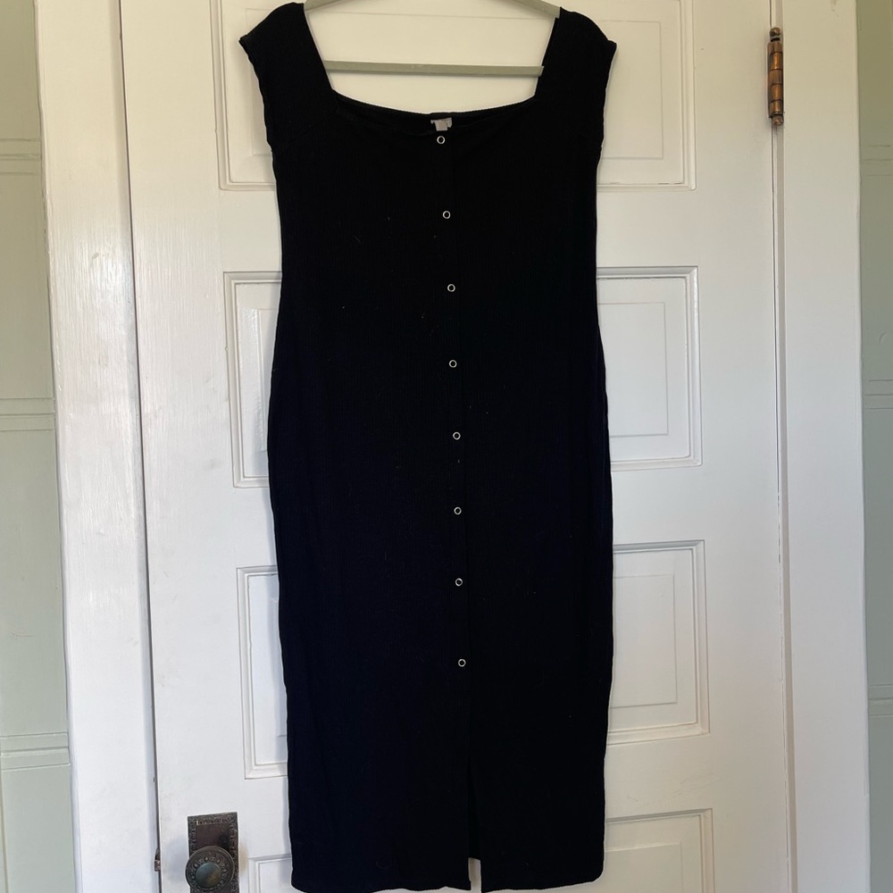 ASOS Black Ribbed Maternity Dress Size 8